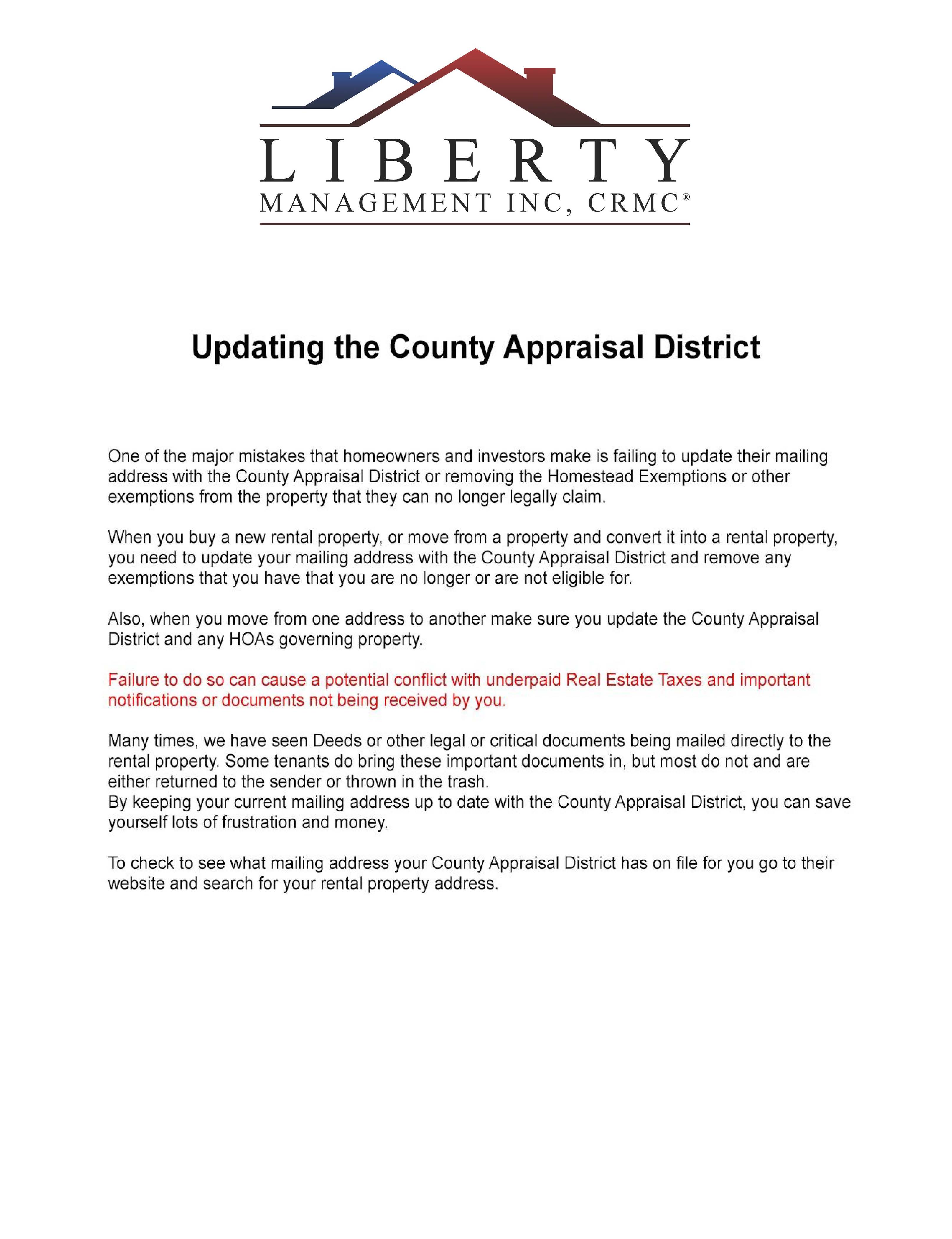 Updating the Bexar County Appraisal District